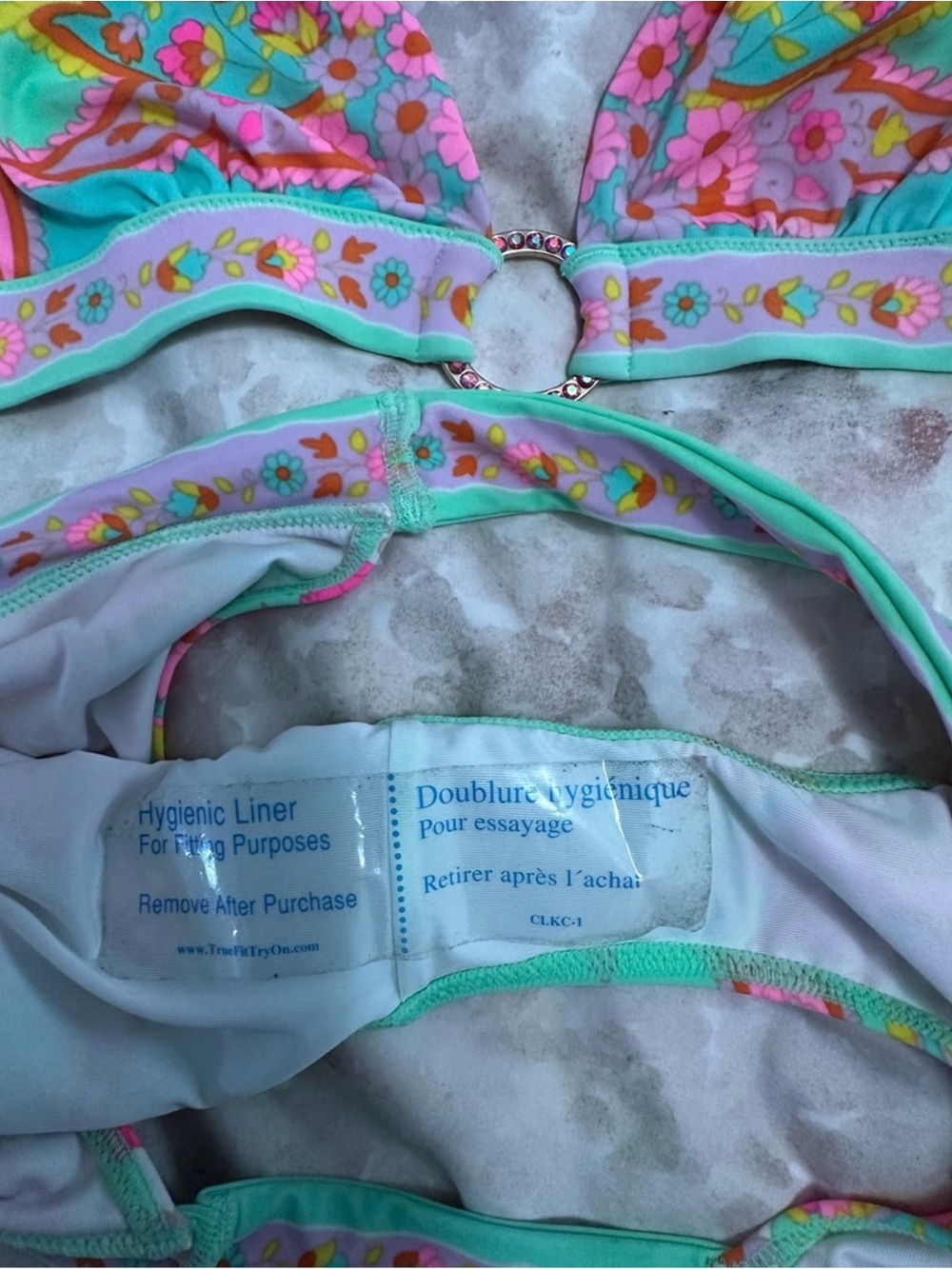 Victoria’s Secret Mint & Pink Floral Bikini Set - Picture 4 of 4
